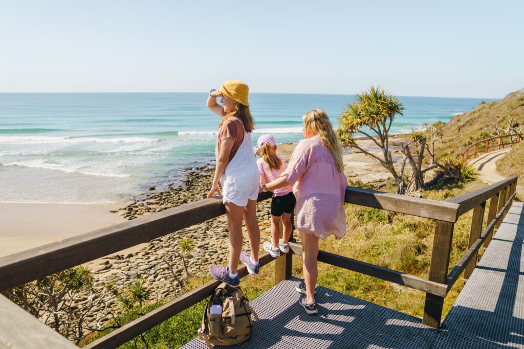 Family enjoyin the view