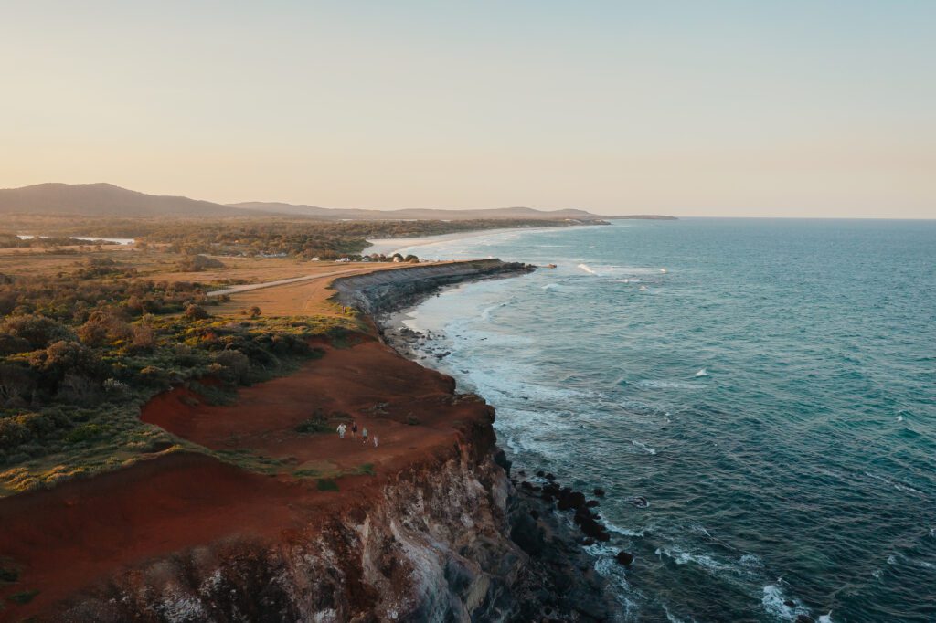 Drone image of coastline